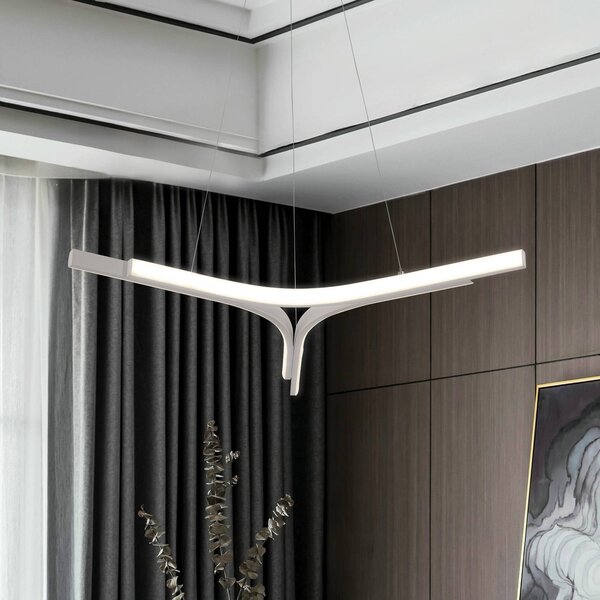 Viokef Lampa wisząca Alta, chromowy / srebrny, salon / jadalnia, aluminium, nowoczesny