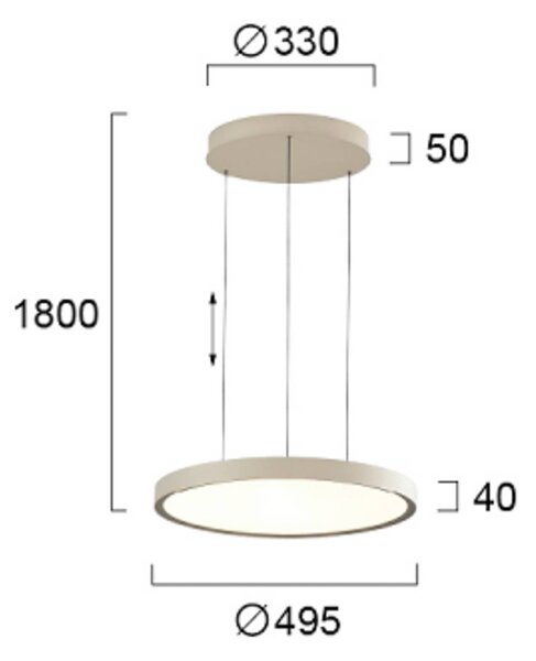 Viokef Lampa wisząca Denver, kremowy / amber, salon / jadalnia, aluminium, nowoczesny