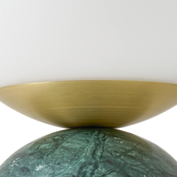 Lampa stołowa Lennes Lindby, zielony, salon / jadalnia, kamień, nowoczesny