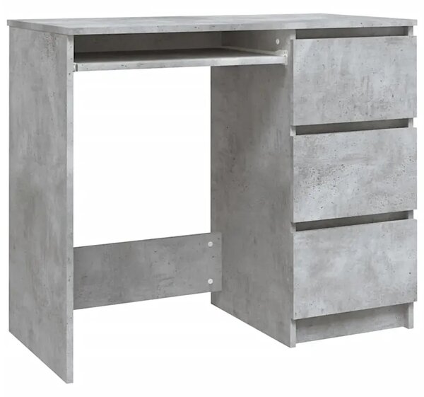 Szare biurko z szufladami beton B2-E32