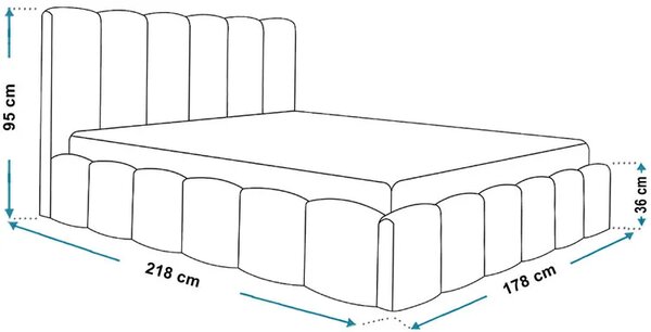 Łóżko tapicerowane welurem 160x200 W4-Z76