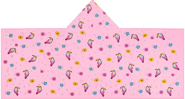 Ręcznik z kapturem SPOKEY Tucan 70 x 175 cm Różowy