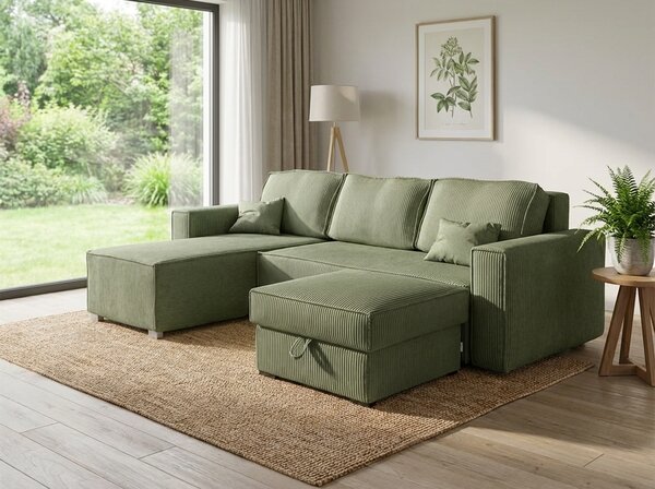 Pufa SMART COSARO z miejscem do przechowywania 65x65 cm, miętowa