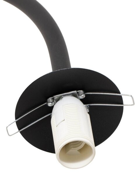 Lampa łukowa - lampa stojąca Nova Domiluce, czarny, salon / jadalnia, metal, nowoczesny