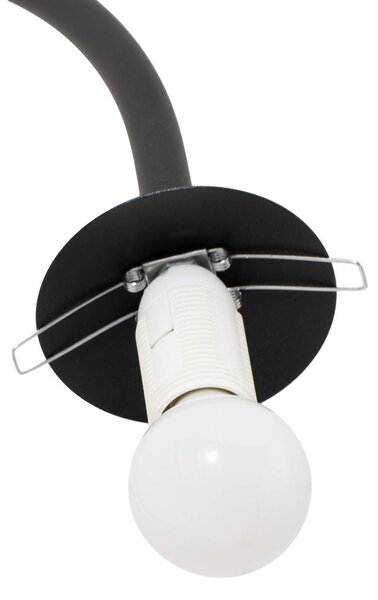 Lampa łukowa - lampa stojąca Nova Domiluce, czarny, salon / jadalnia, metal, nowoczesny