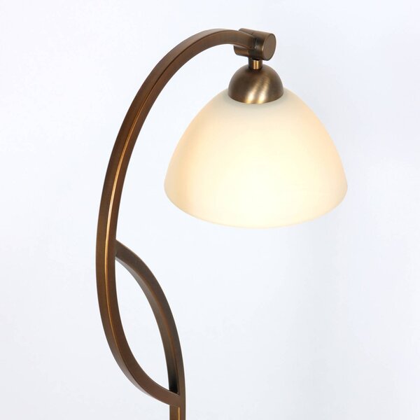 Steinhauer Lampa stojąca Anthea, brązowy / mosiężny, salon / jadalnia, metal