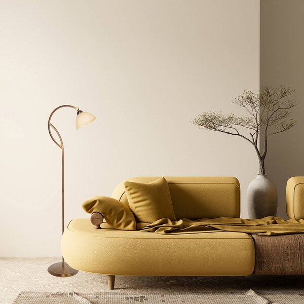 Steinhauer Lampa stojąca Anthea, brązowy / mosiężny, salon / jadalnia, metal