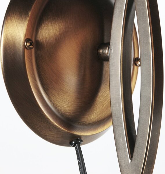 Steinhauer Kinkiet Anthea, możliwość ściemniania, brązowy / mosiężny, salon / jadalnia, metal