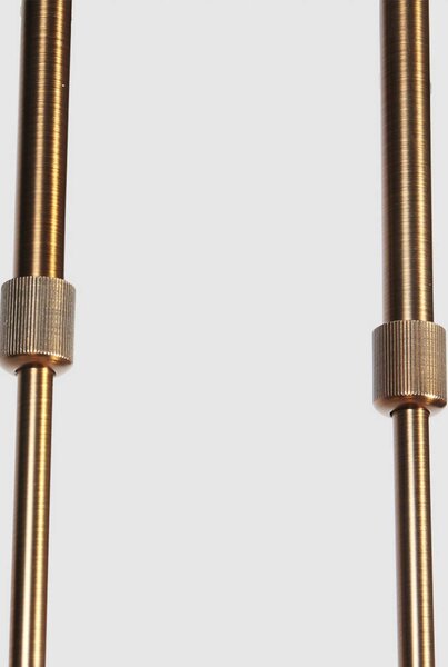 Steinhauer Lampa wisząca szklana Anthea, możliwość ściemniania, brązowy / mosiężny, salon / jadalnia, metal