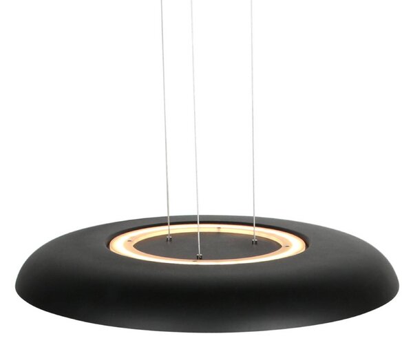 Steinhauer Lampa wisząca Golden Veil, możliwość ściemniania, czarny, salon / jadalnia, metal, nowoczesny
