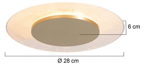 Steinhauer Lampa sufitowa LED Lido, możliwość ściemniania, mosiężny / złoty, salon / jadalnia, metal, nowoczesny