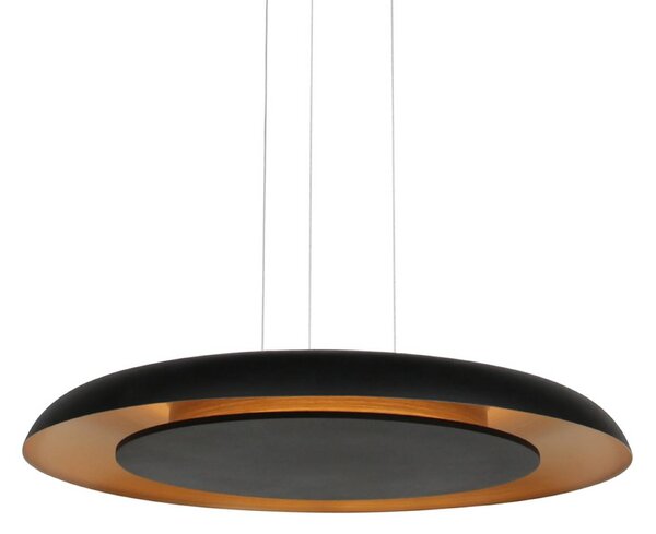 Steinhauer Lampa wisząca Golden Veil, możliwość ściemniania, czarny, salon / jadalnia, metal, nowoczesny