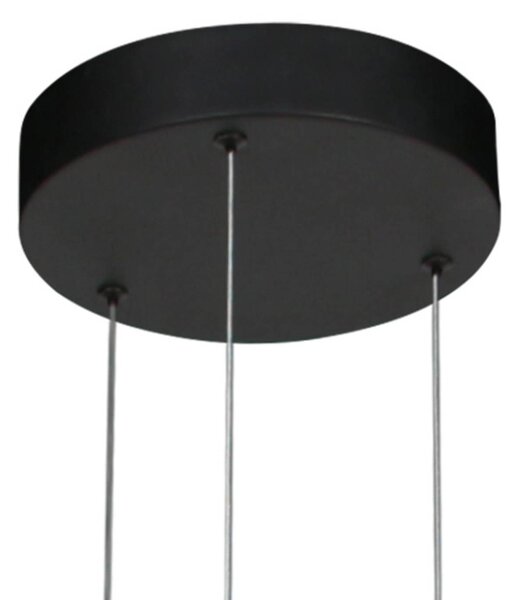 Steinhauer Lampa wisząca Golden Veil, możliwość ściemniania, czarny, salon / jadalnia, metal, nowoczesny