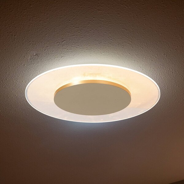 Steinhauer Lampa sufitowa LED Lido, możliwość ściemniania, mosiężny / złoty, salon / jadalnia, metal, nowoczesny