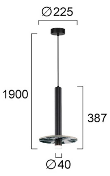 Viokef Lampa wisząca Leandros, czarny, salon / jadalnia, metal