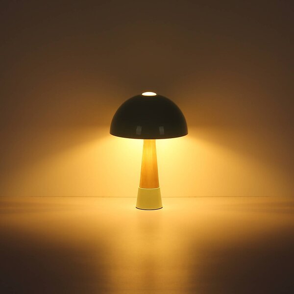 Globo Lampa stołowa Paulin, aluminiowy / szary / cynkowy, sypialnia, metal, skandynawski