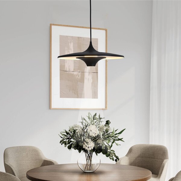 Viokef Lampa wisząca Rene, czarny, salon / jadalnia, metal, nowoczesny