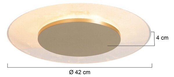 Steinhauer Lampa sufitowa LED Lido, możliwość ściemniania, mosiężny / złoty, salon / jadalnia, metal, nowoczesny