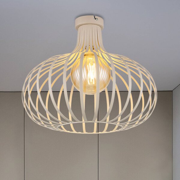 Globo Lampa sufitowa Mateo, możliwość ściemniania, kremowy / amber, salon / jadalnia, metal, skandynawski
