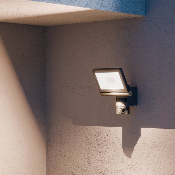 STEINEL Reflektor LED do kamer XLED CAM2 SC, antracytowy, IP44 SC, aluminiowy / szary / cynkowy, aluminium, nowoczesny