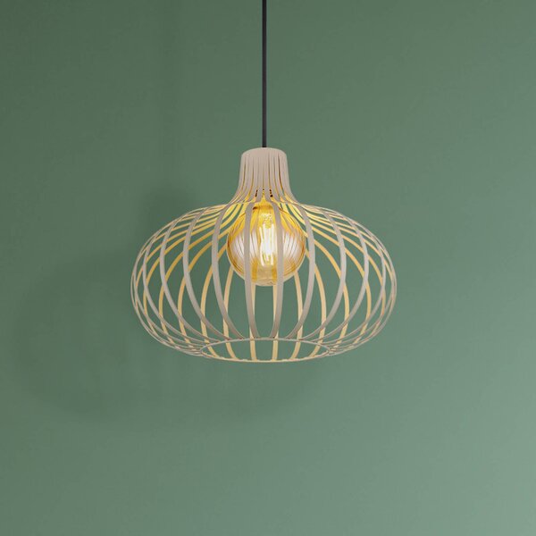 Globo Lampa wisząca Mateo, możliwość ściemniania, kremowy / amber, salon / jadalnia, metal, skandynawski