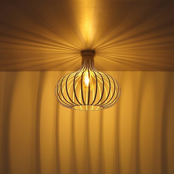 Globo Lampa wisząca Mateo, możliwość ściemniania, kremowy / amber, salon / jadalnia, metal, skandynawski