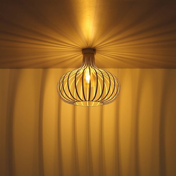 Globo Lampa sufitowa Mateo, możliwość ściemniania, kremowy / amber, salon / jadalnia, metal, skandynawski