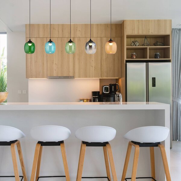 Globo Lampa wisząca Minara, multikolor, salon / jadalnia, metal, nowoczesny