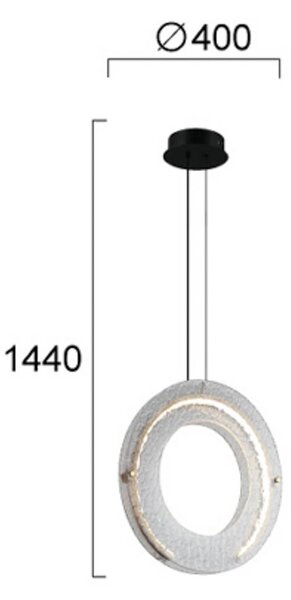 Viokef Lampa wisząca Tamara, aluminiowy / szary / cynkowy, salon / jadalnia, szkło, nowoczesny