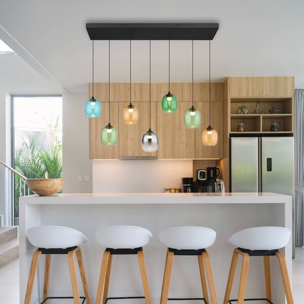 Globo Lampa wisząca Minara, multikolor, salon / jadalnia, metal, nowoczesny