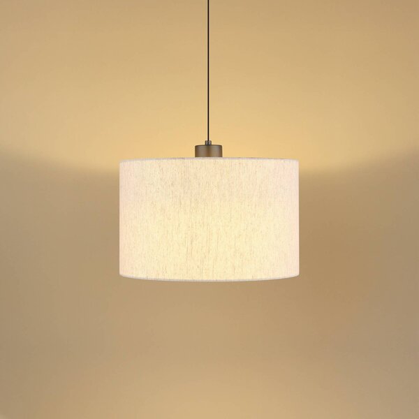 Globo Lampa wisząca Thea, możliwość ściemniania, kremowy / amber, salon / jadalnia, tkanina / materiał / jedwab, skandynawski