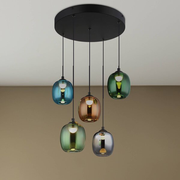 Globo Lampa wisząca Minara, multikolor, salon / jadalnia, metal, nowoczesny