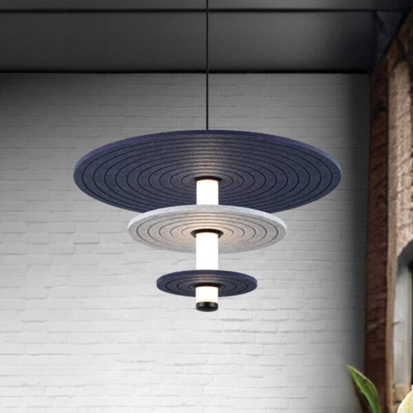 Viokef Lampa wisząca Azul, aluminiowy / szary / cynkowy, salon / jadalnia, tworzywo sztuczne