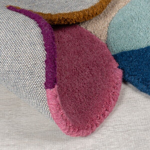 Beżowy wełniany dywan tkany ręcznie 160x230 cm Mia Textured Scallop – Flair Rugs