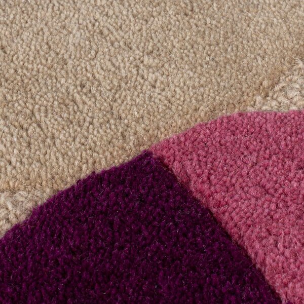 Beżowy wełniany dywan tkany ręcznie 160x230 cm Mia Textured Scallop – Flair Rugs