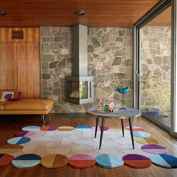 Beżowy wełniany dywan tkany ręcznie 160x230 cm Mia Textured Scallop – Flair Rugs