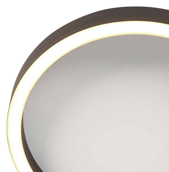 Steinhauer Lampa sufitowa LED Ringlux, możliwość ściemniania, czarny, salon / jadalnia, metal, nowoczesny
