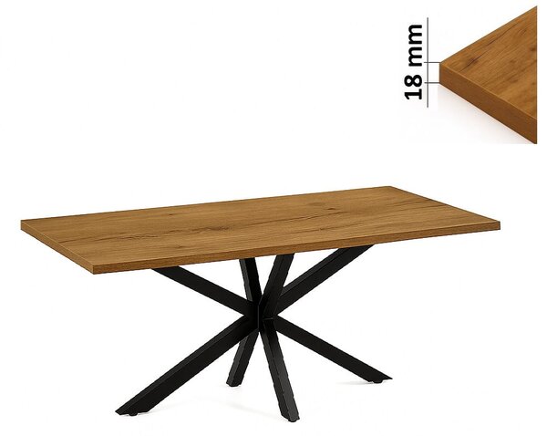 Ława 60x100 cm prostokątna, blat 1,8 cm, nogi Metalowe Czarne „ Pająk ” I ArtDHome
