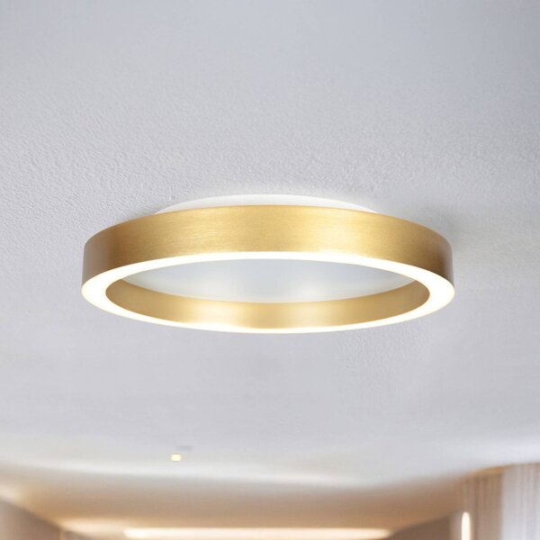 Steinhauer Lampa sufitowa LED Ringlux, możliwość ściemniania, mosiężny / złoty, salon / jadalnia, metal, nowoczesny