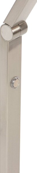 Steinhauer Lampa stołowa LED Ringlux, możliwość ściemniania, aluminiowy / szary / cynkowy, salon / jadalnia, metal, nowoczesny