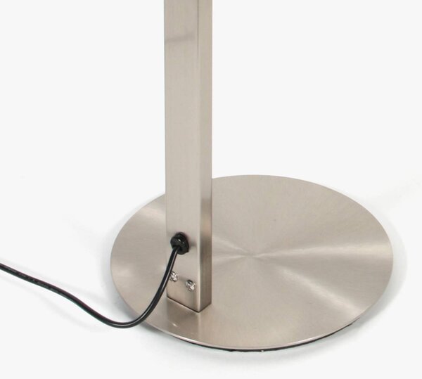 Steinhauer Lampa stołowa LED Ringlux, możliwość ściemniania, aluminiowy / szary / cynkowy, salon / jadalnia, metal, nowoczesny