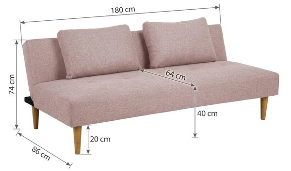 Ciemnoszara sofa rozkładana Bonami Essentials Matylda