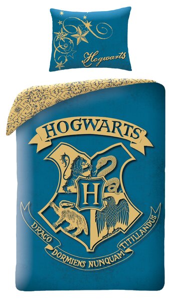 Pościel dziecięca Harry Potter Hogwarts niebieska