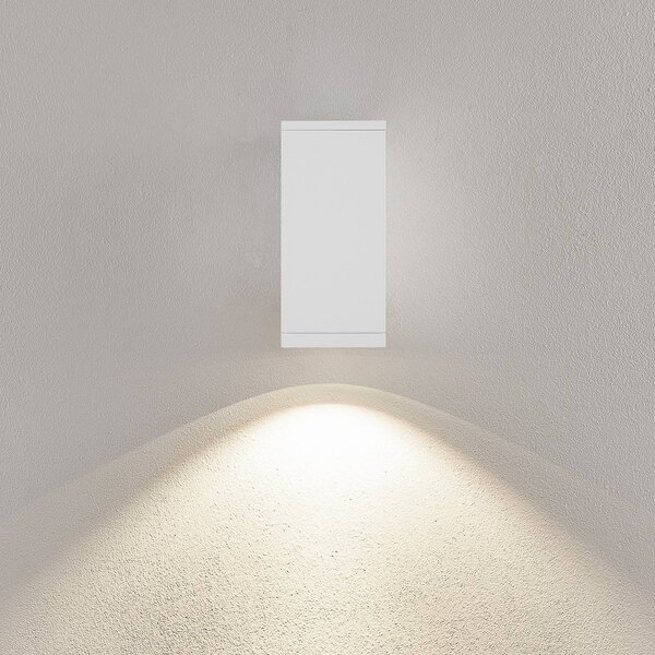 Deko-Light Kinkiet zewnętrzny LED ShoreLine Pro Square, możliwość ściemniania, biały / opal, aluminium, nowoczesny
