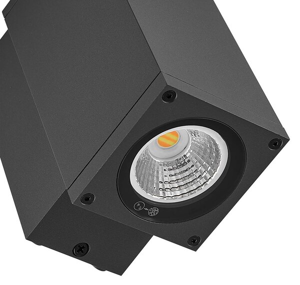 Deko-Light Kinkiet zewnętrzny LED ShoreLine Pro Square, możliwość ściemniania, czarny, aluminium, nowoczesny