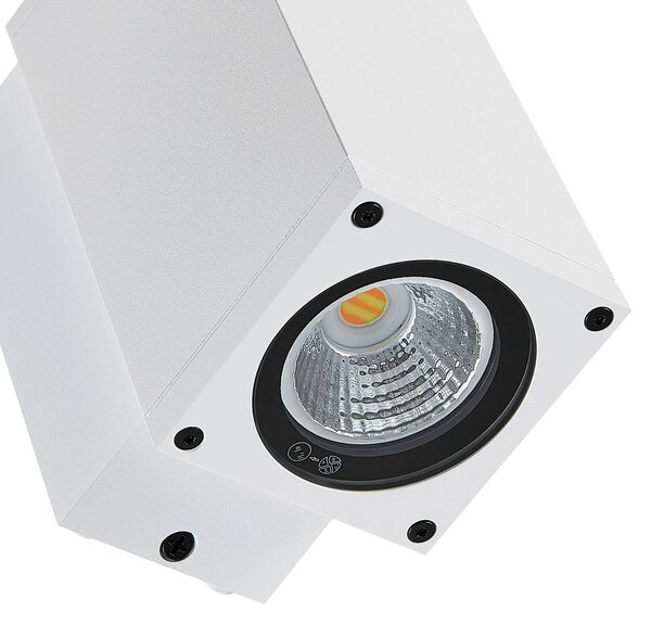 Deko-Light Kinkiet zewnętrzny LED ShoreLine Pro Square, możliwość ściemniania, biały / opal, aluminium, nowoczesny