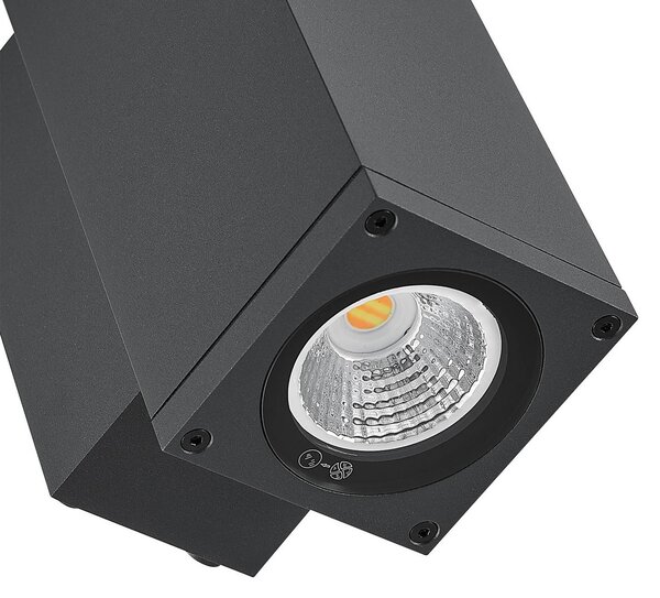 Deko-Light Kinkiet zewnętrzny LED ShoreLine Pro Square, możliwość ściemniania, czarny, aluminium, nowoczesny