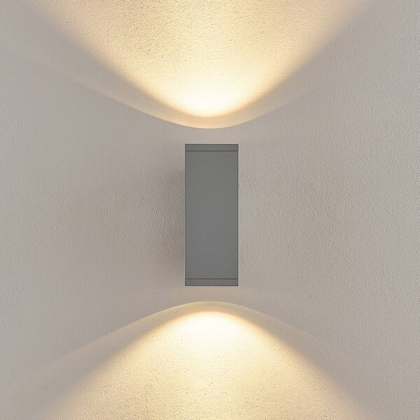 Deko-Light Kinkiet zewnętrzny LED ShoreLine Pro Square, możliwość ściemniania, aluminiowy / szary / cynkowy, aluminium, nowoczesny