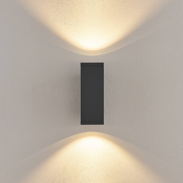 Deko-Light Kinkiet zewnętrzny LED ShoreLine Pro Square, możliwość ściemniania, czarny, aluminium, nowoczesny