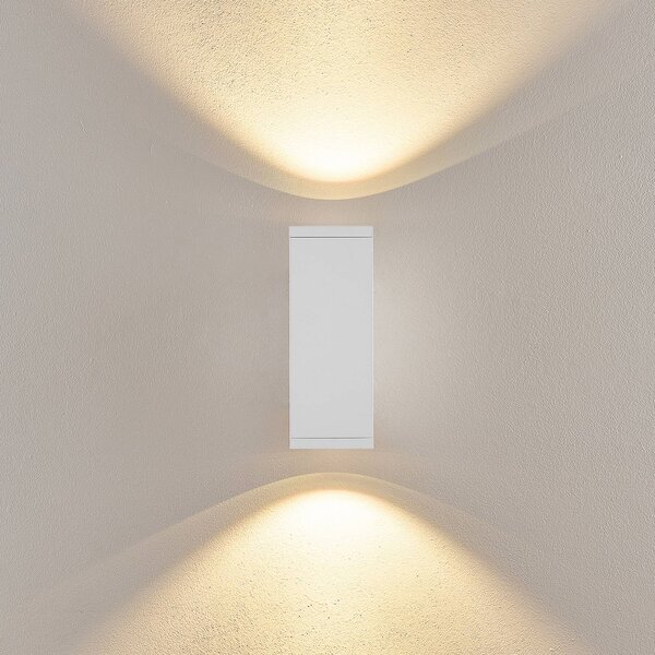 Deko-Light Kinkiet zewnętrzny LED ShoreLine Pro Square, możliwość ściemniania, biały / opal, aluminium, nowoczesny